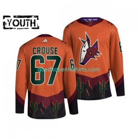 Arizona Coyotes LAWSON CROUSE 67 Adidas 2022-2023 Reverse Retro Oranje Authentic Shirt - Kinderen
